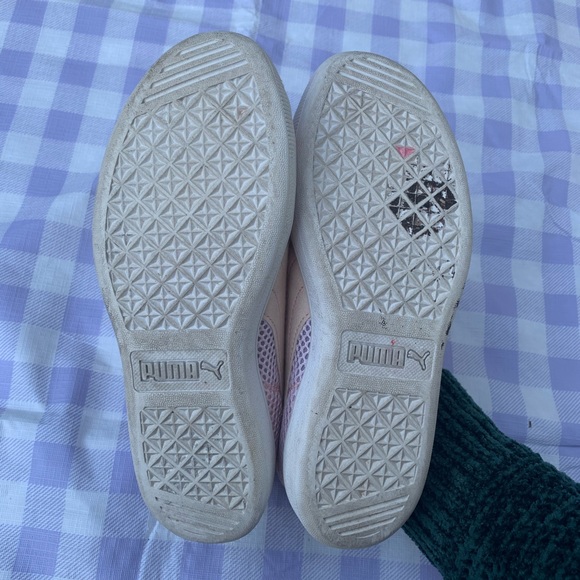 PUMA Light Pink Peach Vikky Mesh Soft Foam Ankle Sneakers - Picture 4 of 4